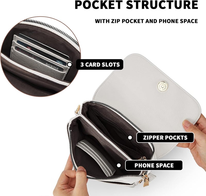 CHOLISS Small Crossbody Bags for Women, Vegan Leather Cell Phone Purse, Mini Travel Purse with Adjustable Strap Womens Gifts - Image 4